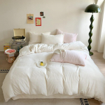 4-osaline Milk Velvet paksendatud soe voodipesukomplekt Full Size valge