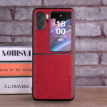 &Uuml;mbris Oppo jaoks Find N2 Flip 5G coque Luksuslik tekstiil Nahast pehme k&otilde;va telefoni&uuml;mbris oppo find n2 flip case capa Find N2 Flip punane