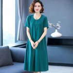 Suures suuruses suvine pikk kleit naistele l&uuml;hikeste varrukatega elegantne vintage kleit XL