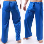 Uued meeste seksikad lahtised j&auml;&auml;siidist n&ouml;&ouml;riga p&uuml;ksid Mugavad Kodu Fitness Jooga V&auml;liskaubandus Vaba aeg Laia jalaga pidžaamad XXL