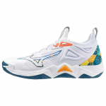 Mizuno Wave Momentum 3 Valge Maroko Sinine Unisex Tossud Carrot-Curl V1GA231256 43