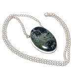 Natural Kambaba Jasper Gemstone 925 Sterling Silver Gift Necklace 20 y3g14