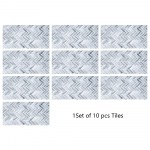 Halli marmori tekstuuriga ristk&uuml;likukujulise plaadi kleebis K&ouml;&ouml;k Vannituba Trepi renoveerimine Veekindel seinakleebis 10cmX20cmX10pcs