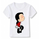 Michael Jackson Cartoon Design Laste T-s&auml;rk Poiste/T&uuml;drukute Rock N Roll Star Tops T-s&auml;rk Laste Vabaajar&otilde;ivad 8T