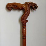 1 tk hunt pruun puidust elegantne retro k&otilde;nnikepp h&auml;rrasmeestele dekoratiivne k&otilde;ndimispidu tarvik lavaesituse aksessuaar 1pc serpent pruun