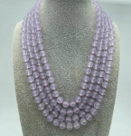 Fashion Lady 4 rida naturaalse lavendli jade kaelakee