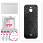 apgo Protective Skin Sticker for the back compatible with Nokia 6300 4G, Wrap Film, Foil, Vinyl - Pattern Black Leather