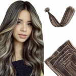 7-osalised klambriga juuksepikendused 22 tolli 16 klambrit 7 tk pikad sirged mustad s&uuml;nteetilised juuksepikendused kuumakindel juukset&uuml;kk