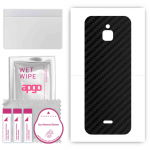 apgo Protective Skin Sticker for the back compatible with Nokia 6300 4G, Wrap Film, Foil, Vinyl - Pattern Carbon Black