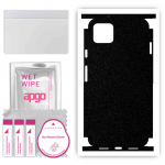 apgo Protective Skin Sticker for the back+sides compatible with Google Pixel 4 XL, Full Wrap Film, Foil, Vinyl - Pattern Matte Black