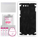 apgo Protective Skin Sticker for the back+sides compatible with Huawei P10, Full Wrap Film, Foil, Vinyl - Pattern Black Camo