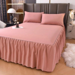 &Uuml;hev&auml;rviline voodiseelik &Uuml;hekohalise voodi kate Hulgim&uuml;&uuml;k Libisemiskindel madratsikaitse 1,2M/1,5M/1,8M/2M (Ilma padjap&uuml;&uuml;rita) 1PC 180x200cm skirt