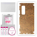 apgo Protective Skin Sticker for the back+sides compatible with Xiaomi Mi Note 10 Lite, Full Wrap Film, Foil, Vinyl - Pattern Rusty Copper