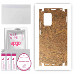 apgo Protective Skin Sticker for the back+sides compatible with Xiaomi Redmi Note 11 4G, Full Wrap Film, Foil, Vinyl - Pattern Rusty Copper