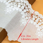 2 jardi/krunt(1,8 meetrit) 20 cm laiune valge/beež puuvillane pits, puuvillane lilledega tikitud riidest pits nukukleit aluspesu kost&uuml;&uuml;m DIY k&auml;sit&ouml;&ouml; 2 Yards length valge