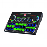 Otseheli helikaart helimikser salvestus lauaarvuti laulmine BT toiteplokk OTG digitaalne kadudeta valge