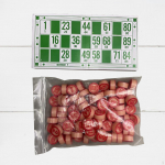 Vintage bingo lauam&auml;ng, klassikaline kaardim&auml;ng, 48 numbrikomplekt puhkuseks