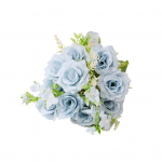 Kunstlik roosioks koos varrega 5 kahvliga 5 peaga kodune pulmapidu Kunstsiidist lillede lilleseade siseruumides v&auml;liaia kaunistamiseks fotorekvisiidid