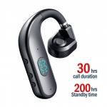 Juhtmevabad Bluetooth-k&otilde;rvaklapid mikrofoniga Luujuhtivusega k&otilde;rvaklapid K&auml;ed-vabad m&uuml;rasummutavad peakomplektid audiofooniga s&otilde;itmiseks must