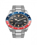 Mathey-Tissot Mathy Vintage Sinine ja Punane Pepsi Bezel Must T&auml;hik Automaatne H900ATR Meeste Kell must