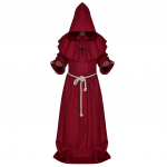 Naiste meeste vintage gooti stiilis kapuutsiga side, mantel Cape Cosplay komplektid punk-riided L must