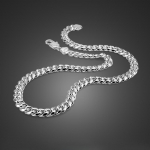 Meeste hip-hopi hobusepiitsa ketiga kaelakee, paks plaatinaga kaetud Euroopa ja Ameerika geomeetrilised ehted 8MM51CM