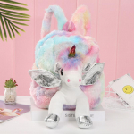 Plush lasteaiakott Baby Doll Unicorn seljakotid t&uuml;drukutele 25x 29cm