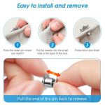 10 tk lukustustihvt taga lukustustihvti hoidja klamber Metallist tihvti alus prossi jaoks 10pcs