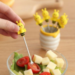 6 Piques ap&eacute;ritif ap&eacute;ro abeille avec pot de miel cure-dent pics ap&eacute;