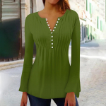 Naiste kellukestega varrukatega n&ouml;&ouml;biga krae n&ouml;&ouml;biga tr&uuml;kitud pikkade varrukatega puhkuse p&otilde;hit&otilde;ed tuunika &otilde;huke &uuml;lemine &uuml;hev&auml;rviline T-s&auml;rk XXXL