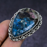 Watermelon Tourmaline 925 Sterling Silver gift Jewelry Ring Size 8.5 m3J61