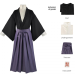 Anime Kost&uuml;&uuml;m Tualett-seotud Hanako-kun Yugi Tsukasa Kimono Hall lilla Vormiriietus Cosplay R&otilde;ivad Kimono M&uuml;ts Riietumine Halloweeni pidu Unisex l