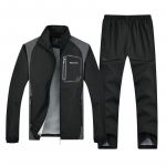 Uus Meeste Komplekt Kevad S&uuml;gis Meeste Spordir&otilde;ivad 2 Osaline Komplekt Spordidress Jakk+P&uuml;ksid Dressipluus Meeste R&otilde;ivad Treening&uuml;likond Suurus L-5XL L must