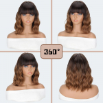 MERISIHAIR S&uuml;nteetiline laineline parukas tukkidega Pehmed lokkis pikendused L&uuml;hikesed lainelised lokkis parukad naistele Cosplay igap&auml;evaseks kandmiseks 30cm