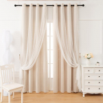 2 paneeli Star Pimendavad kardinad T&uuml;drukutele Lapsed Beebi Magamistoa Akna Kardinad Kahekihiline Star Cut Out Elutoa Sisustus Sein Kodukaunistused Kardin 100X200cmX2pcs aprikoosi