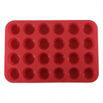 24-tassi silikoonist koogivormi kleepuv mini vahvlipann koogivormide k&uuml;psetamiseks. Lihtne puhastada hapukas leivavorm pagaritele roheline