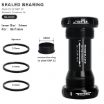 Jalgratta p&otilde;hjaklambri tihendatud laager 24 22 mm MTB maanteejalgratas BB68/73 &otilde;&otilde;nestehnoloogia vankri keskliikur SRAM GXP v&auml;ndakomplekti jaoks must