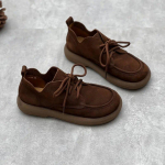 Retro &uuml;mmargune varbapael Ehtsast nahast pehme tallaga naiste kingad Vaba aeg &uuml;hev&auml;rvilised veisenahast pumbad 35 kohv