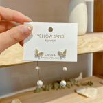 Trend liblikas p&auml;rl pikad k&otilde;rvar&otilde;ngad naistele Kuu t&auml;ht Lill Rhinestone Pulma rippuv k&otilde;rvar&otilde;ngas Mood Korea ehted
