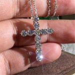 925 h&otilde;bedane D v&auml;rviga 1,1 kate 3 mm Moissanite VVS1 ripatsiga kaelakee naistele v&otilde;i meestele