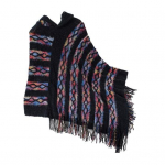 Naiste Pullover Kampsun Kapuutsiga Batwing Poole varrukaga Tutt Knitting Cape V&auml;rviline Triibuline As&uuml;mmeetriline Hem Wrap Pont&scaron;o mantel