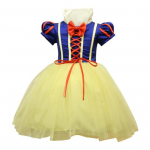 Halloweeni cosplay lastekleit Printsessi stiilis l&uuml;hikeste varrukatega pitsrihm A-kujuline kooki &auml;&auml;ris vibu kaunistus lavaesitluskost&uuml;&uuml;m 120cm