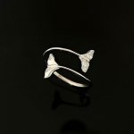 Kalasaba r&otilde;ngas, naise nimetiss&otilde;rme r&otilde;ngas, kerge luksuslik sabar&otilde;ngas, Niche Design Sense, inkrusteeritud tsirkoonist merineitsi avatud s&otilde;rmus, suvine