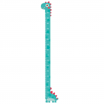 Armsa multifilmi laste pikkuse diagrammi kleebis L&otilde;bus ja hariv dinosauruse/kaelkirjaku seina k&otilde;rgust m&otilde;&otilde;tva joonlaua kaunistus 1