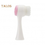 Kaks-&uuml;hes n&auml;opuhastushari Kahepoolne silikoonist pehmete harjastega meigieemaldus Kooriv pooride s&uuml;gavpuhastus Manuaalne n&auml;opesu, koorija n&auml;ohooldus roosa