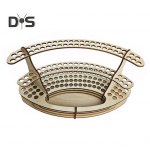 Puidust v&auml;rvipintslihoidja 140 auguga v&auml;rvipintsli hoidik, pintsli alus, suure mahutavusega pliiatsihoidja