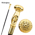 Kuldne k&auml;eshoidev lilleline luksuslik jalutuskepp peo jaoks Dekoratiivne jalutuskepp Elegantne Crosier Knob jalutuskepp 93cm