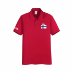 Soome jalgpallipolo s&auml;rk CHEER JERSEY s&auml;rk lipuga krae s&auml;rk retro vintage tr&uuml;kiga mehed naised unisex l&uuml;hikeste varrukatega mehed naised &uuml;htne M