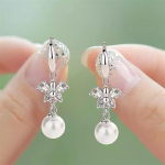 Noble Imitation Pearl Drop k&otilde;rvar&otilde;ngad naistele Elegantsed daami igap&auml;evaselt kantavad aksessuaarid Aastap&auml;eva kingitus Klassikalised ehted valge