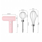 Elektriline USB suure v&otilde;imsusega taaslaetav kooresegisti k&ouml;&ouml;k majapidamistarbeks k&auml;eshoitav mini roostevabast terasest vispliga k&uuml;psetamine